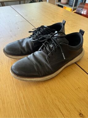 Cole Hahn Black Men's Leather Lace-Up Shoes
